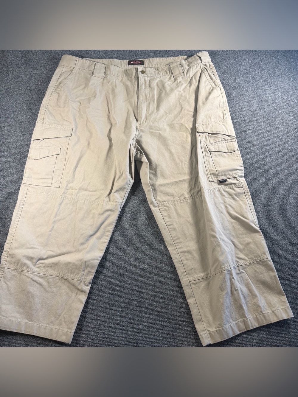 Tru-Spec Tactical Khaki Cargo Pants Men's Size 48x27 Ripstop Double Knee Baggy